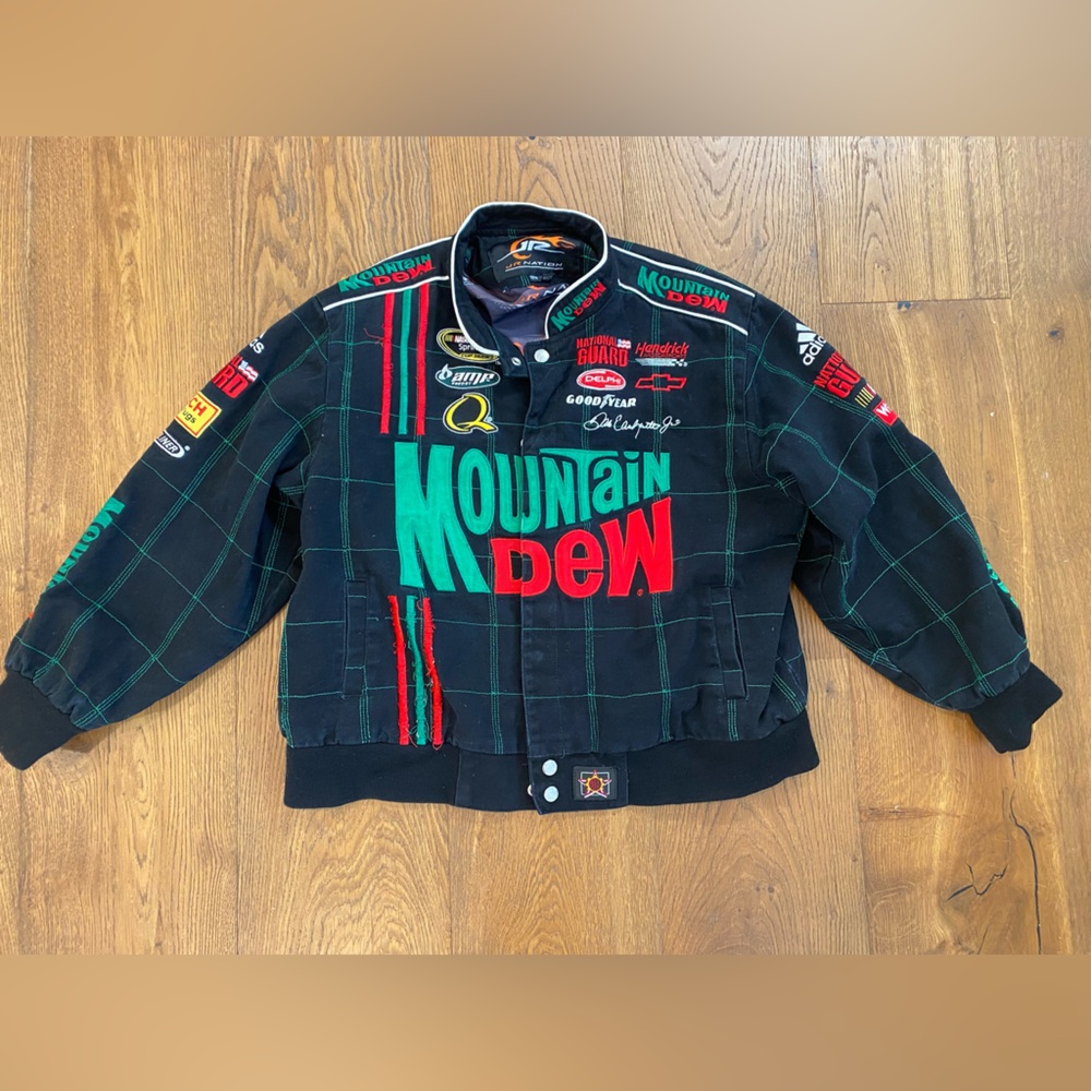 Mountain Dew Kids Racing Jacket in Black & Green